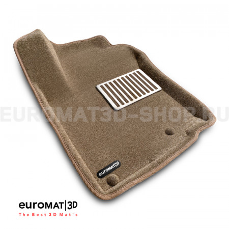 Текстильные 3D коврики Euromat3D Lux в салон для Toyota Land Cruiser Prado 150 (2010-2014) № EM3D-005115T бежевые