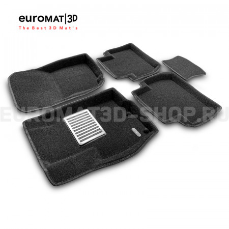 Текстильные 3D коврики Euromat3D Lux в салон для Citroen C-Crosser № EM3D-003609