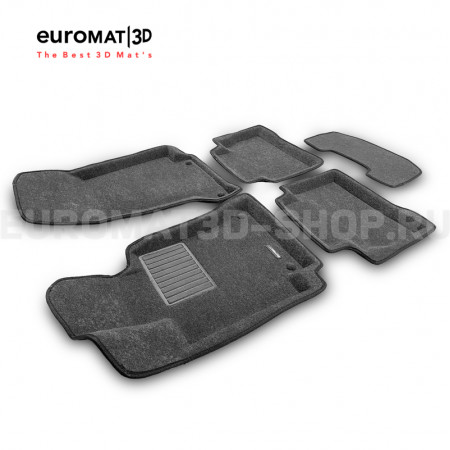 Текстильные 3D коврики Euromat3D Business в салон для Mercedes E-Class (W213) (2016-2023) № EMC3D-003519G Серые