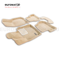 Текстильные 3D коврики Euromat3D Lux в салон для Volkswagen Golf 6 (2009-2012) № EM3D-004502T Бежевые