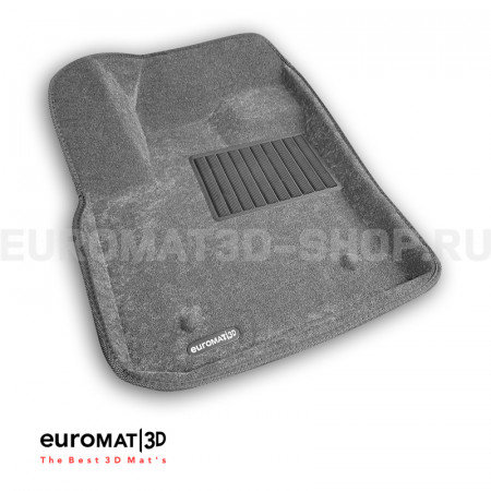 Текстильные 3D коврики Euromat3D Business в салон для Geely Tugella FY11 (2020-) № EMC3D-001408G Серые