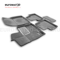 Текстильные 3D коврики Euromat3D Lux в салон для Toyota Rav 4 (2026-) (XA60) № EM3D-005114G Серые