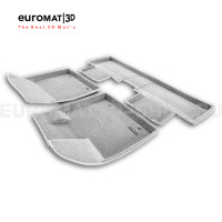 Текстильные 3D коврики Euromat3D Business в салон для Geely EX5 EM-i (2025-) № EMC3D-001448S Светло-серые